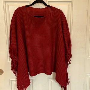 Poncho - Soft red / cranberry OS